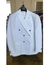  Cotton Fabric White Double breasted suit 