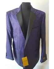  Style#-B6362 Purple Buttons Closure  Floral Sportcoat