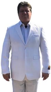  Nardoni White & White Seersucker Sear sucker suit 2 button Notch