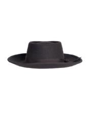  Mens Dress Hat Mens Brown Wide Brim Fedora - Earp Zoot Hat