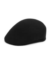  English Black Wool Flat Cap Hat