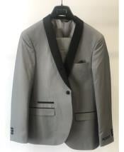 Mens Single Breasted Notch Lapel High Fasion White ~ Black