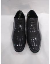  Mens Lace Up Black Cushioned Insole Six Eyelet Lacing Shoes