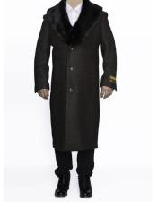  Mens Big And Tall  Overcoat Long Mens Dress Topcoat - 