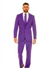  Mens Light Purple ~ Dark Lavender 2 Button Jacket + Pants 