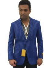  Mens Blue Two Button Cheap Priced Designer Fashion Dress Casual Blazer On