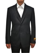  Colorful 2020 New Formal Style Mens Vested 3 Piece Suit Black