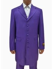  Mens Purple  Seven Button Zoot Suits