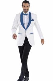  Mens Blazer White ~ Navy Two Toned Tuxedo Dinner Jacket Perfect For