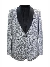  Cheap Priced Mens Printed Unique Patterned Print Floral Tuxedo Flower Jacket Prom custom celebrity modern Tux White