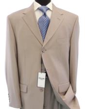  ~ Beige Business premier quality italian fabric 100% Worsted Wool Higher Quali