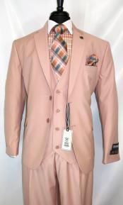  Mens Two Button Suit Jacket With Rose Gold - Dusty Rose ~