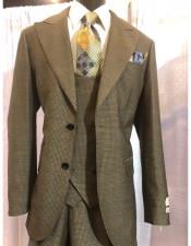  Mens Brown Two Button  Suit