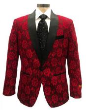  One Button Red ~ Black Cheap Priced Designer Fashion Dress Casual Blazer On Sale Cheap Priced Blazer