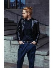  Style#-B6362 Mens Black Cheap Priced Designer Fashion Dress Casual Blazer On Sale