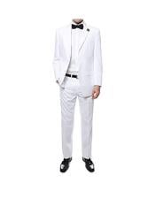  Mens  Two Button White Cheap Priced Business Mens Slim Fit Suits
