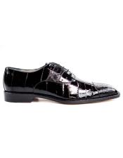  Mens Authentic Genuine Skin Italian Brand Black Leather Lining Shoe