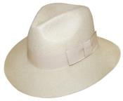  Mens Dress Hat New Mens 100% Wool Fedora Trilby Mobster Hat Cream