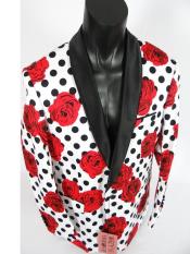  Cheap Priced Blazer Jacket For Men Sport Coat Single Breasted Shawl Lapel Jacket White Red Black