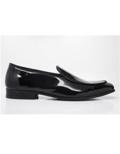  Black Slip on Tuxedo Shoes- Stylish Dress Loafer   