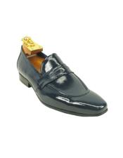  Mens Carrucci Shoes Tuxedo Shoes Navy Shoes Perfect for Mens Prom Shoe