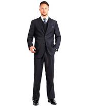  Mens Two Button Black  Modern Fit Suits