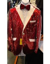  Red Cuff Link One Button Cheap Priced Designer Fashion Dress Casual Blazer On Sale Blazer