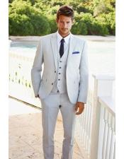  Mens Beach Wedding Attire Suit Menswear Light Gray $199