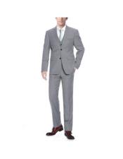  Renoir Suits - Renoir Fashion Mens  Grey Classic Fit 3-piece Tuxedo
