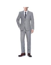  Renoir Suits - Renoir Fashion Verno Bellomi Mens Light Grey  Slim