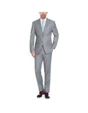  Renoir Suits - Renoir Fashion Verno Mens Grey  Solid Pattern Slim