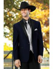 42R 34W New Mens Western Wear Suit Navy Worsted Fiber 