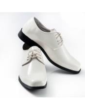  Mens Ivory Lace Up Square Toe