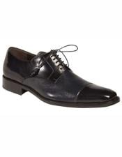  Mens Blue Lace Up Leather Lining Shoe