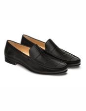  Mens Black Stylish Dress Loafer Design Slip On Shoe