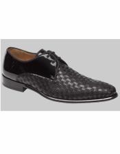  Mens Black Lace up Leather Lining Shoe