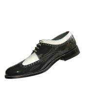  Mens Two Tone Shoes Grey and