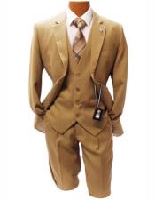  Mens Taupe Classic Fit Two Button