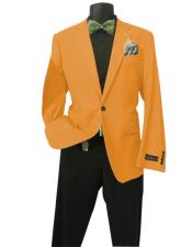  Orange Mens Solid Sports Coats