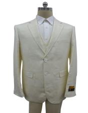  Linen-2BV Off White Suit