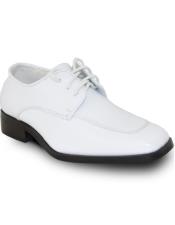 Mens White Matte Dress Oxford Shoe