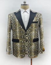  Snake Skin Cuff Link Two Button Mens Alligator Jacket Print Cheap Priced Designer Fashion Dress Casual Blazer