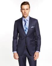  Bertolini Silk & Wool Fabric Suit French Blue- High End Suits -