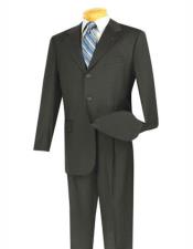  Mens Lucci  Suit Charcoal Three Button