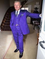  Product#ALPHA 1920s 1940s Mens Gatsby Mobster Vintage Suit For Sale Navy Blue