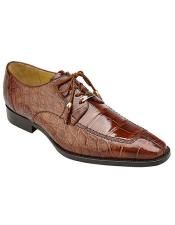  Authentic Genuine Skin Italian Lorenzo Split-toed Alligator Derby Shoes Style: B01 -