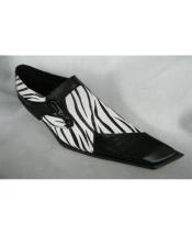  Zota Mens Shoe - Zota Shoes Mens Black/White Zebra Skin Design Two Toned Dress Shoe