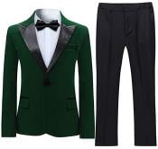 Men's 3 Piece Narrow Peak Lapel Mint Slim Fit Spring Suit (Jacket ...