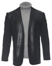  Style#-B6362 Mens Black Two Button Fashion Dress Casual Blazer