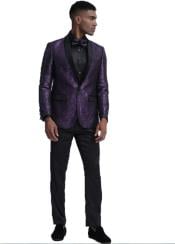  Purple Slim Fit Prom Outfit  Wedding Tuxedo Suit